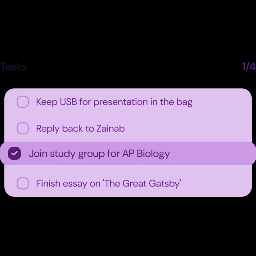 Keep your to-dos alongside your classes.